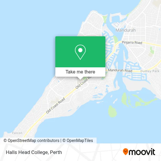 Mapa Halls Head College