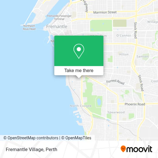 Mapa Fremantle Village