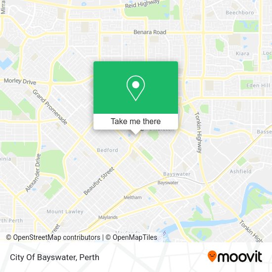 City Of Bayswater map