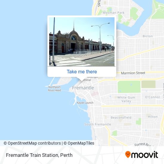 Fremantle Train Station map