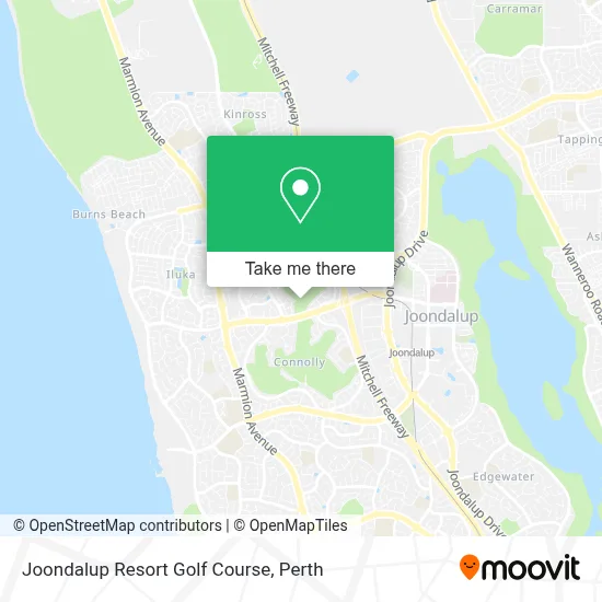 Mapa Joondalup Resort Golf Course