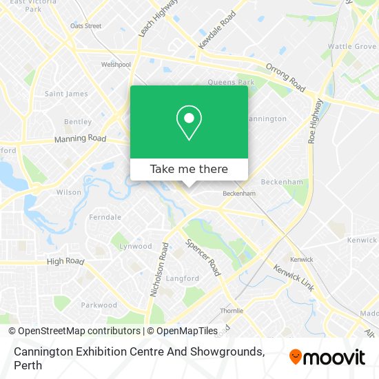 Mapa Cannington Exhibition Centre And Showgrounds