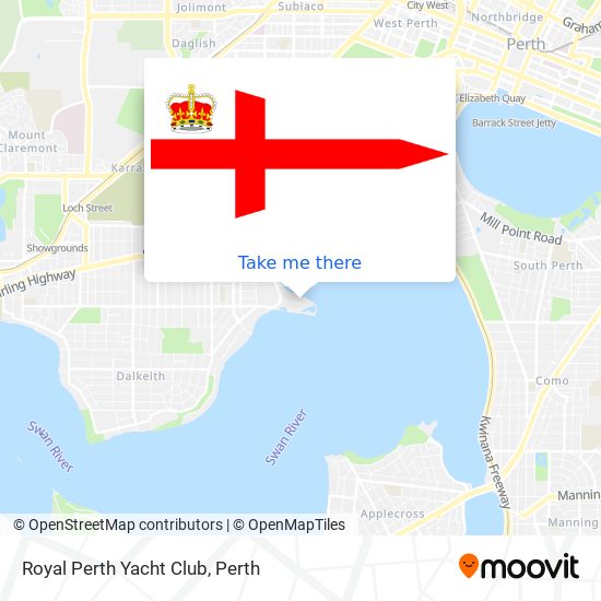 Mapa Royal Perth Yacht Club