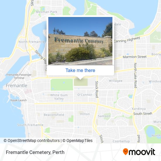 Mapa Fremantle Cemetery