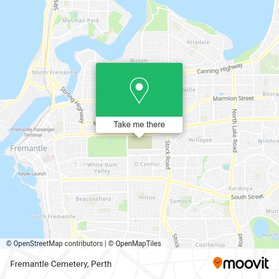 Mapa Fremantle Cemetery