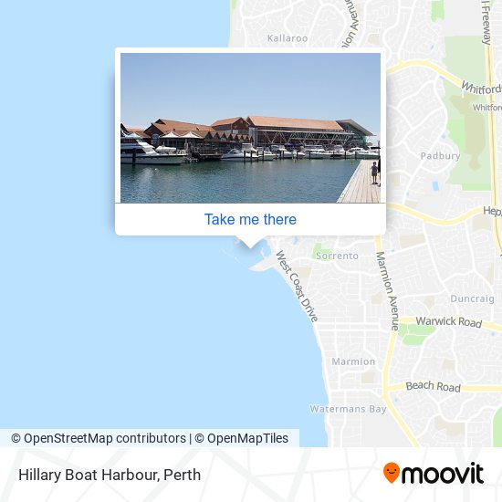 Mapa Hillary Boat Harbour