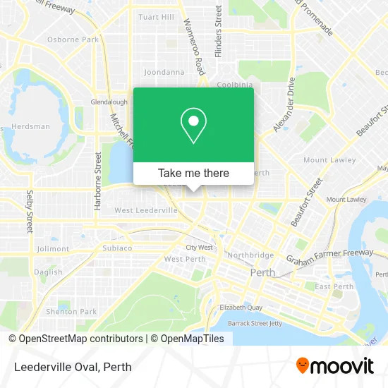 Mapa Leederville Oval