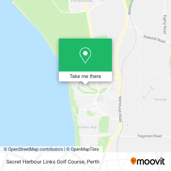 Secret Harbour Links Golf Course map