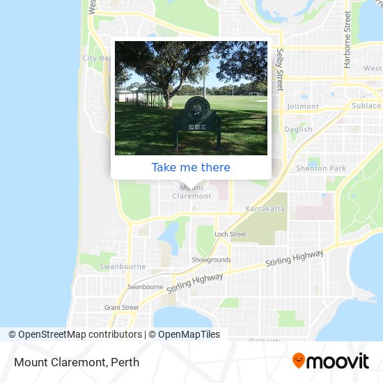 Mapa Mount Claremont