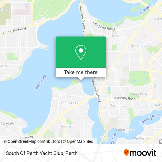 Mapa South Of Perth Yacht Club