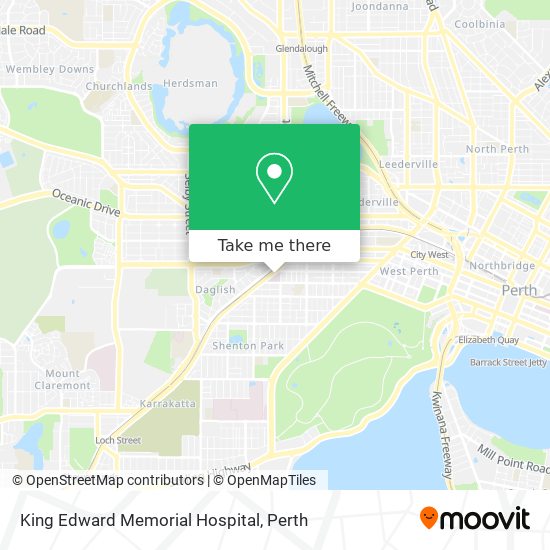 King Edward Memorial Hospital map