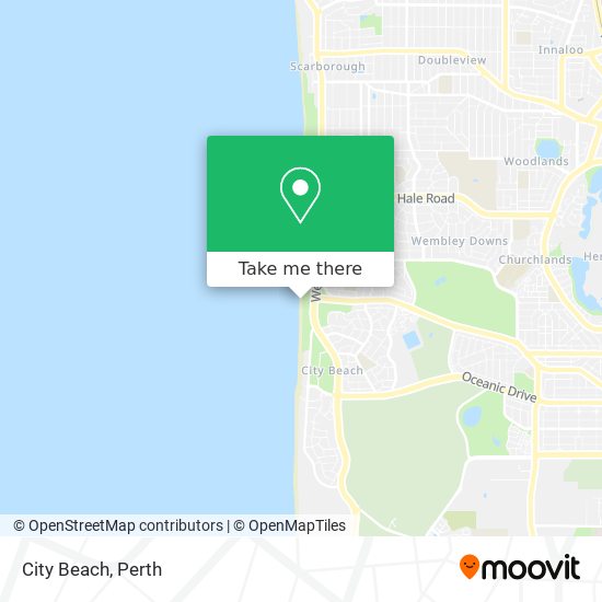 City Beach map