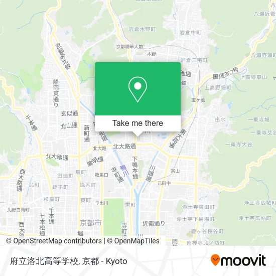 Kyoto Prefectural Rakuhoku High School map