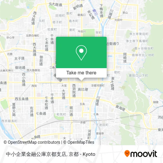 中小企業金融公庫京都支店 map