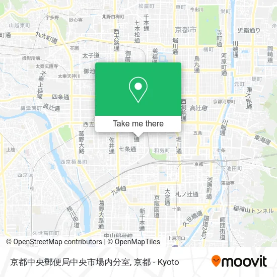 京都中央郵便局中央市場内分室 map