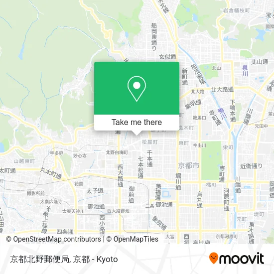 京都北野郵便局 map