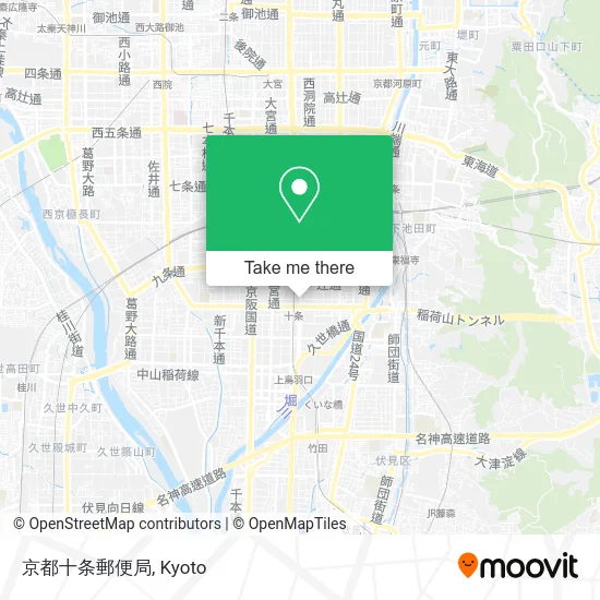 Kyoto Jujo Post Office map