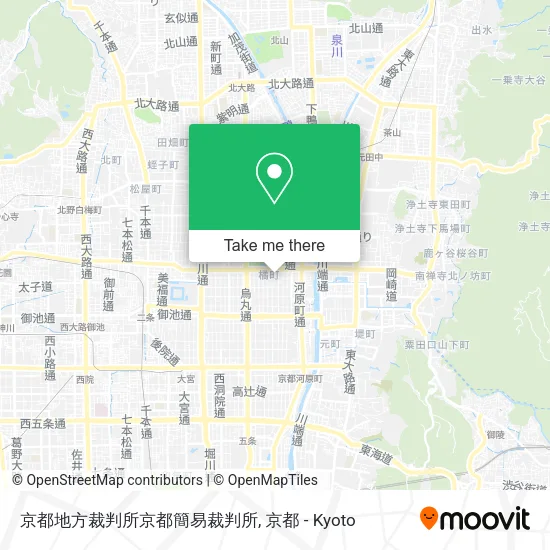 京都地方裁判所京都簡易裁判所 map