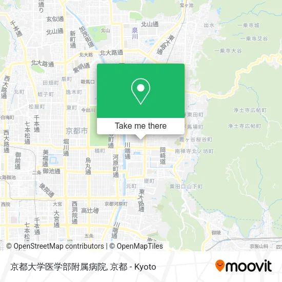 京都大学医学部附属病院 map