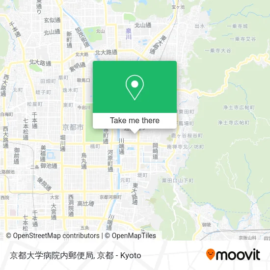 京都大学病院内郵便局 map