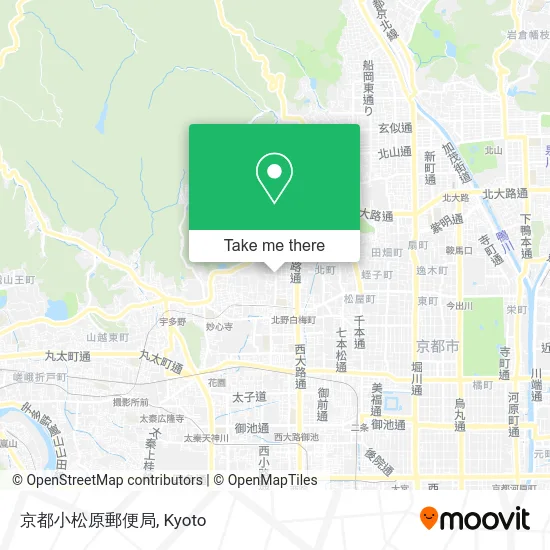 京都小松原郵便局 map