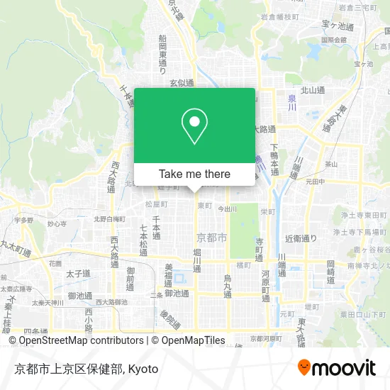 Kamigyo Ward Health Department of Kyoto City map