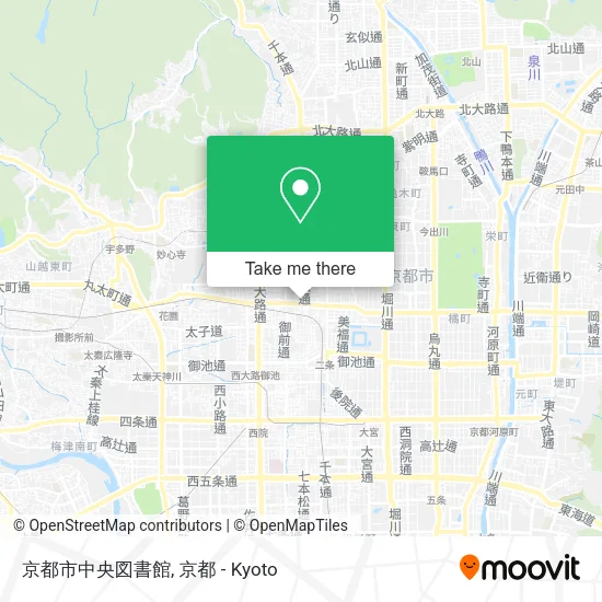 京都市中央図書館 map