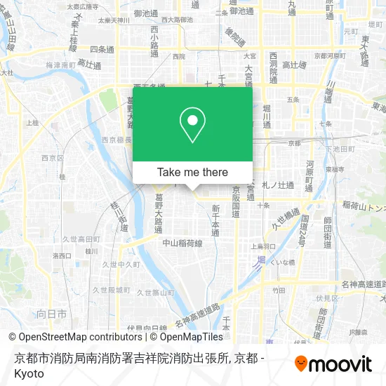 Kyoto City Fire Department South Fire Station Kichijoin Fire Substation map