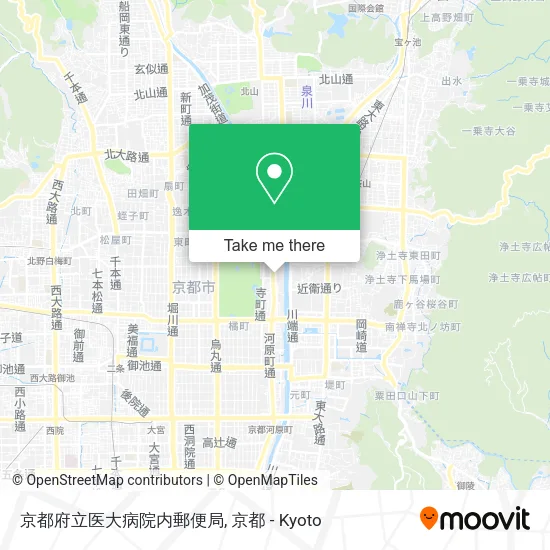 Kyoto Prefectural Medical University Hospital Post Office map