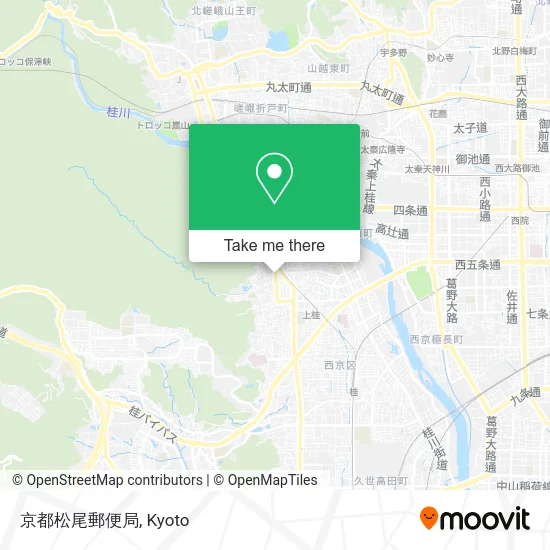 Kyoto Matsuo Post Office map