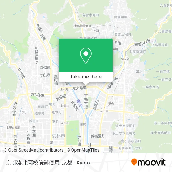 Kyoto Rakuhoku High School Post Office map