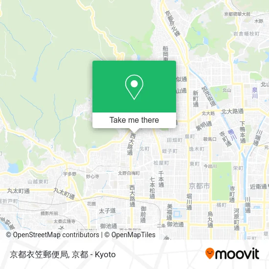 京都衣笠郵便局 map