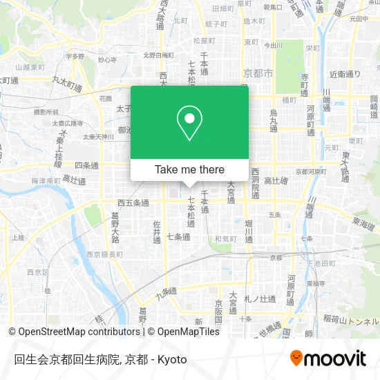 回生会京都回生病院 map