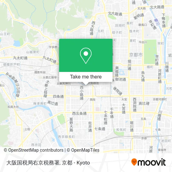 大阪国税局右京税務署 map