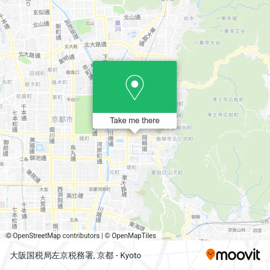 大阪国税局左京税務署 map