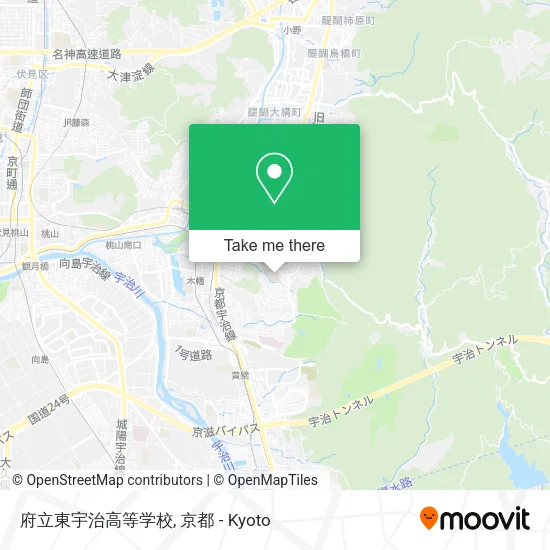 府立東宇治高等学校 map