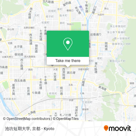 池坊短期大学 map