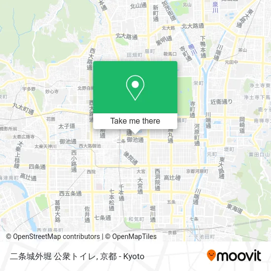 二条城外堀 公衆トイレ map