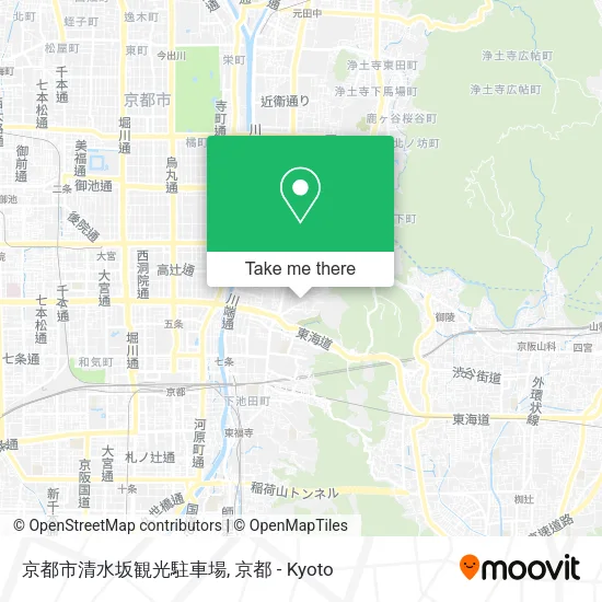京都市清水坂観光駐車場 map