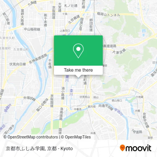 Kyoto City Fushimi Garden map