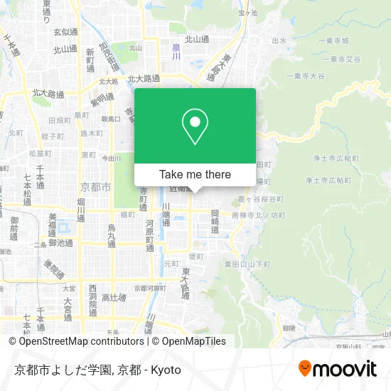 Kyoto City Yoshida School map