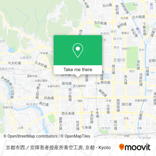 Kyoto City Nishino Barrier-Free Workshop Blue Sky Studio map