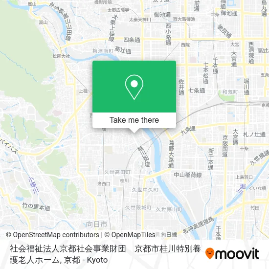 社会福祉法人京都社会事業財団　京都市桂川特別養護老人ホーム map