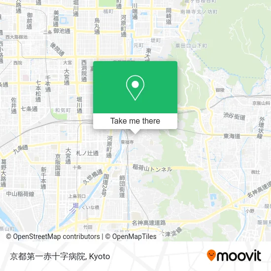 京都第一赤十字病院 map