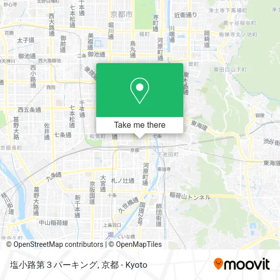 Shiokoji Third Parking map