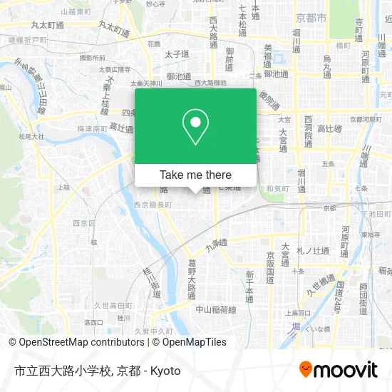 市立西大路小学校 map