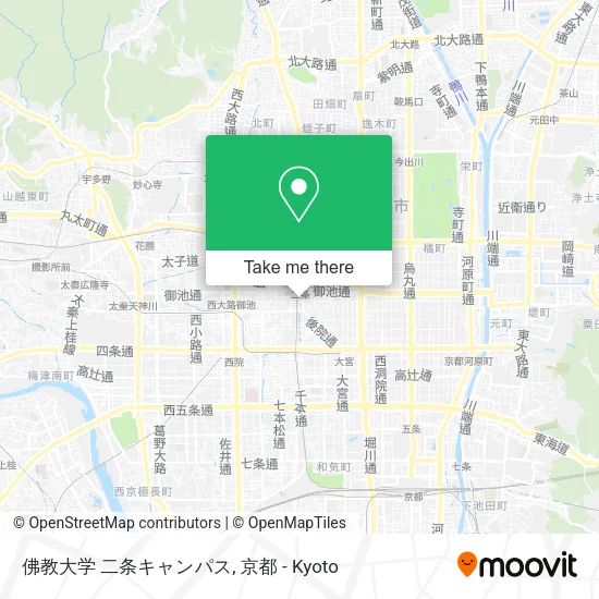 佛教大学 二条キャンパス map