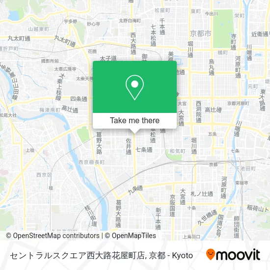 Central Square Nishioji Hanayacho Store map