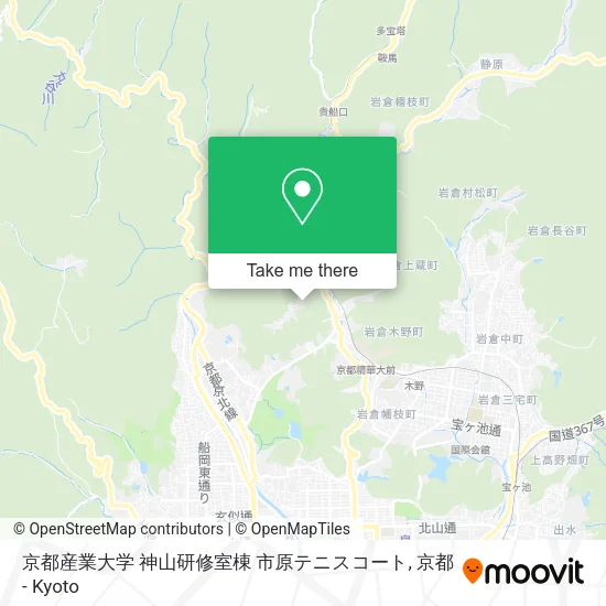 京都産業大学 神山研修室棟 市原テニスコート map