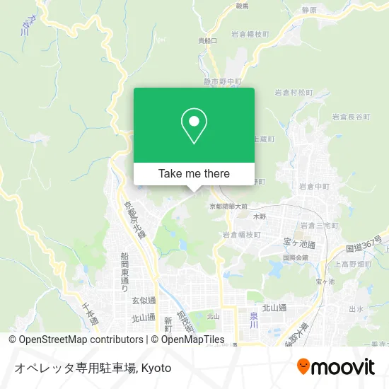 Operetta Dedicated Parking map